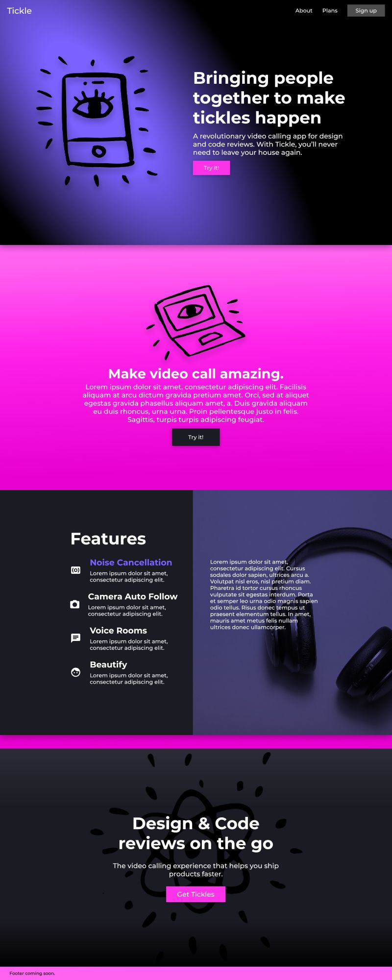 landing page