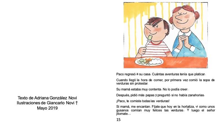 Sólo un ejemplo del primer cuento que escribí, con ilustraciones de mi tío.