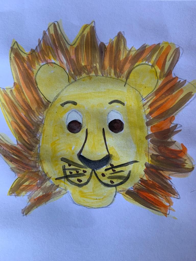 Bosquejo para el el cuento Elón el león curioso.