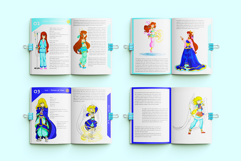 páginas do charabook apresentação de personagens