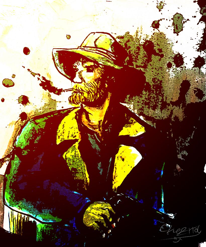 Cowboy smoking