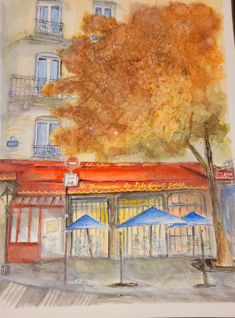 Mi Proyecto del curso: Técnicas modernas para paisajes urbanos en acuarela 1