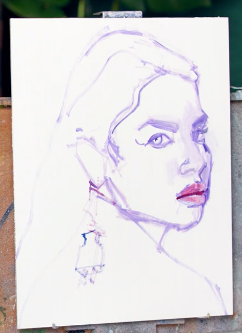 Initial Drawing with Paint