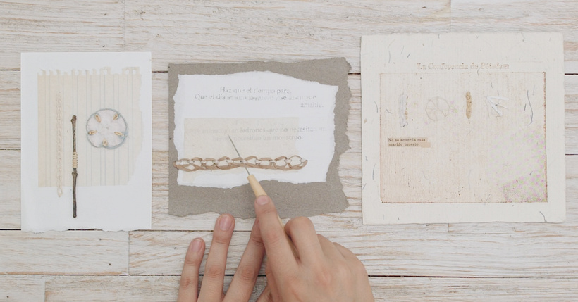 Paper thread made by Gimena Romeno.