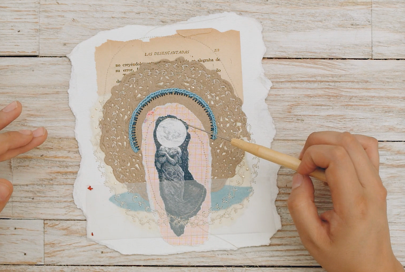 Gimena layers up quotes and photographs to inject a more personal feel.