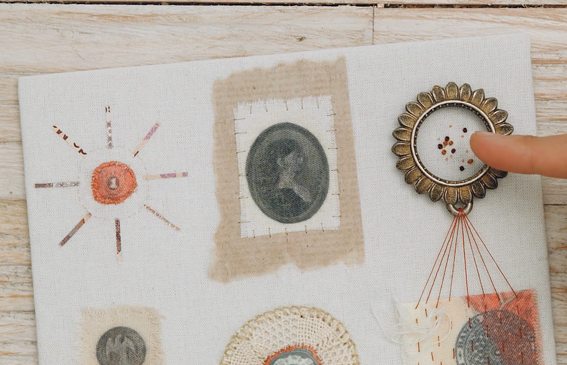 Play around with textures by framing your projects with extra props, such as a small photo frame.