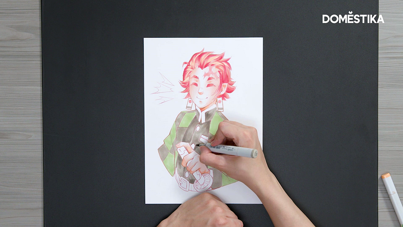 Realiza los rellenos de color del diseño teniendo en cuenta el contraste
