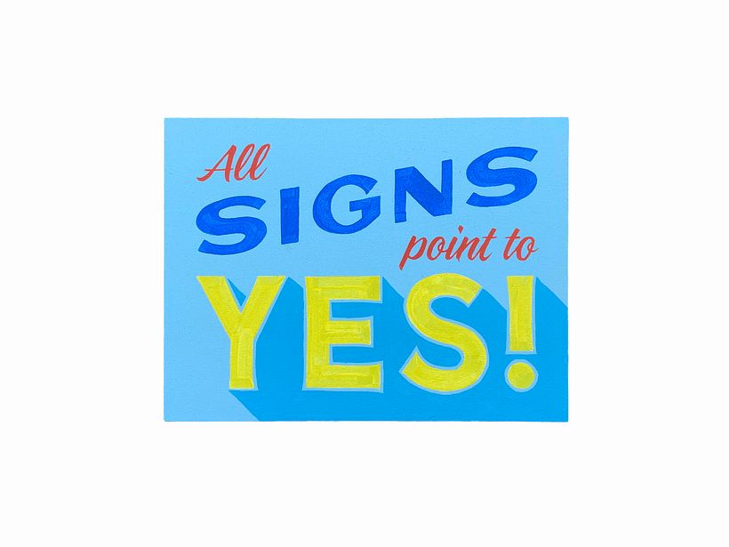 Custom hand-painted sign