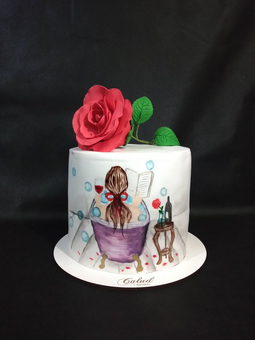 Torta pintada a mano 1