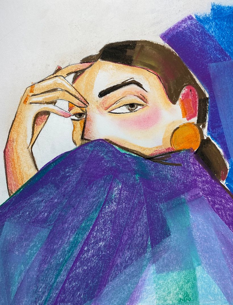 My project in Expressive Portrait Drawing with Soft Pastels course - Ilustración tradicional