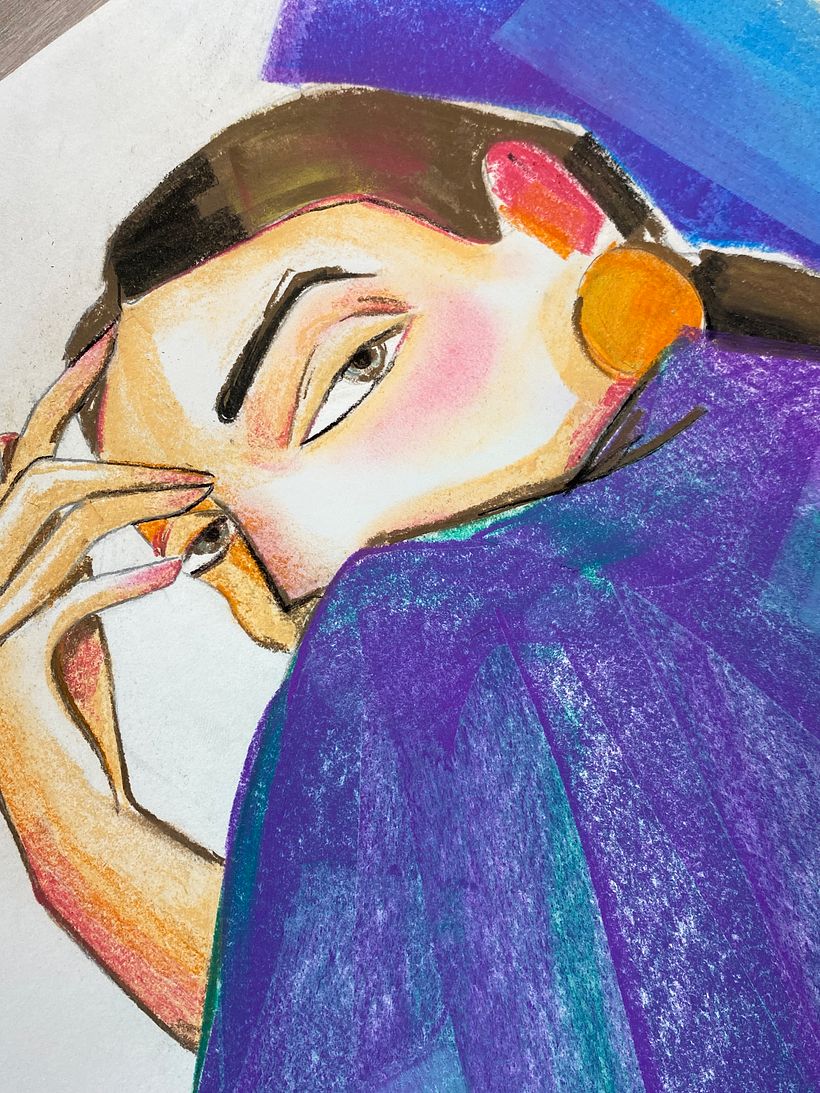 My project in Expressive Portrait Drawing with Soft Pastels course - Ilustración tradicional