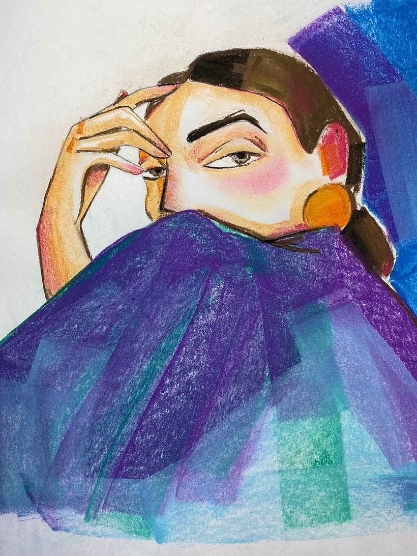 My project in Expressive Portrait Drawing with Soft Pastels course - Ilustración tradicional