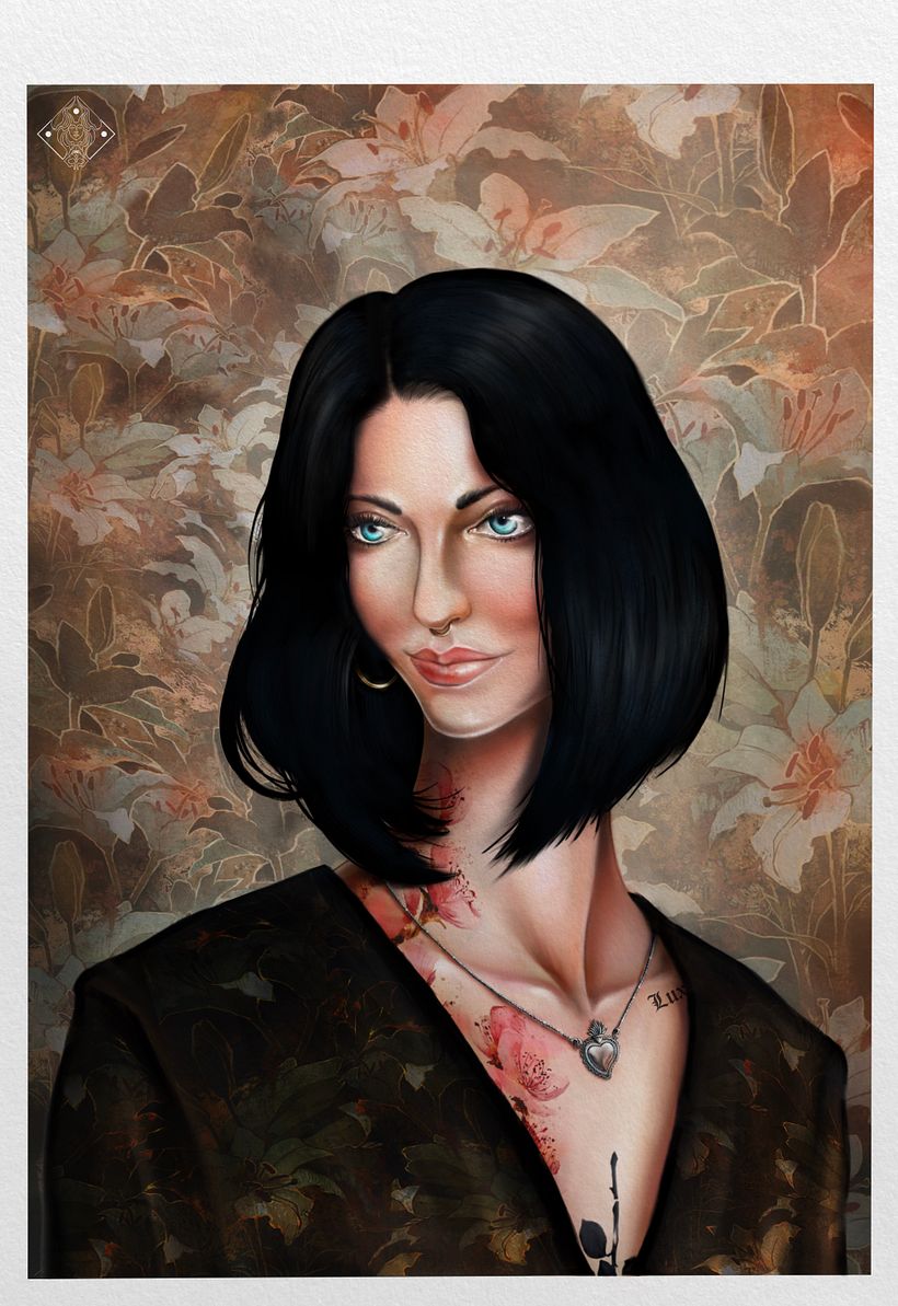 Project of a digital colorfull portrait 1