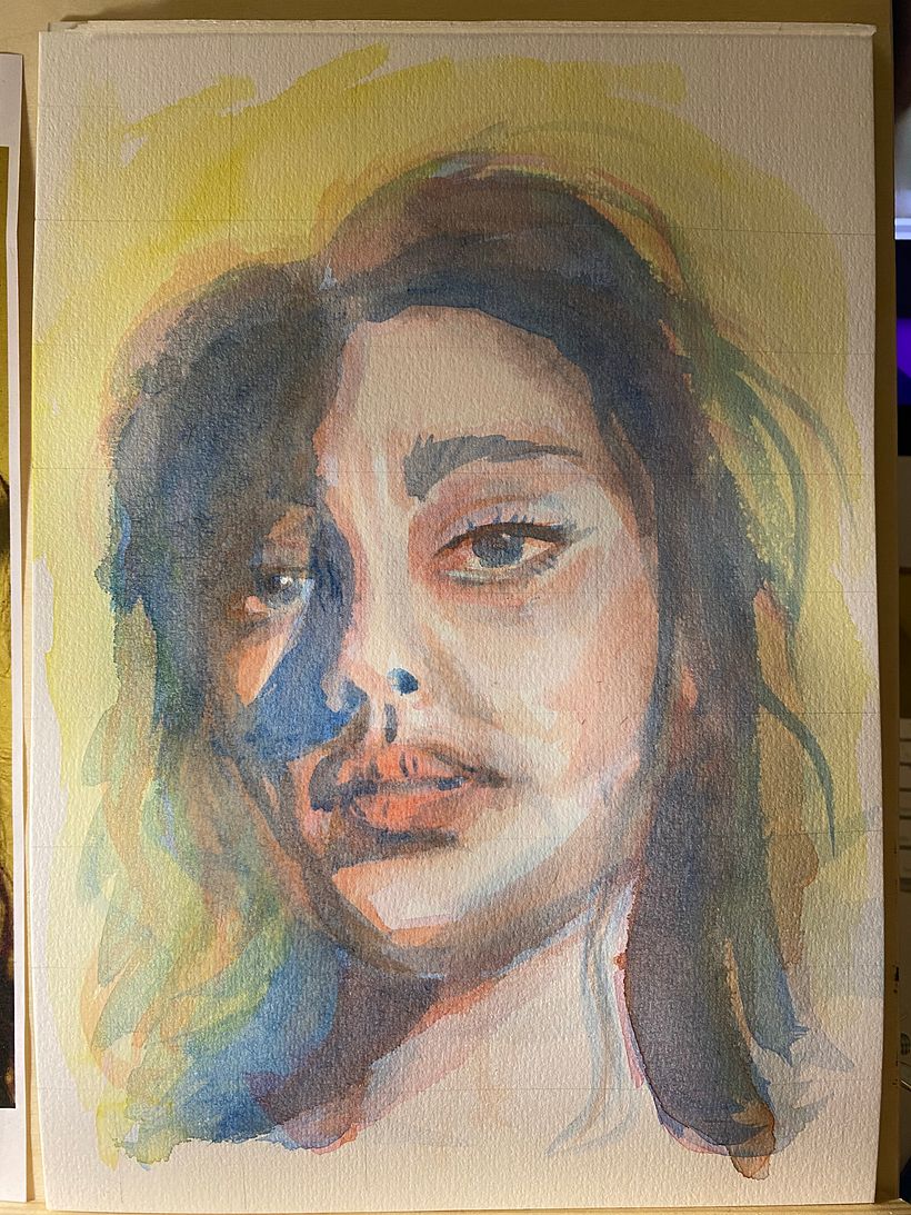 My project in Artistic Portrait with Watercolors course 2