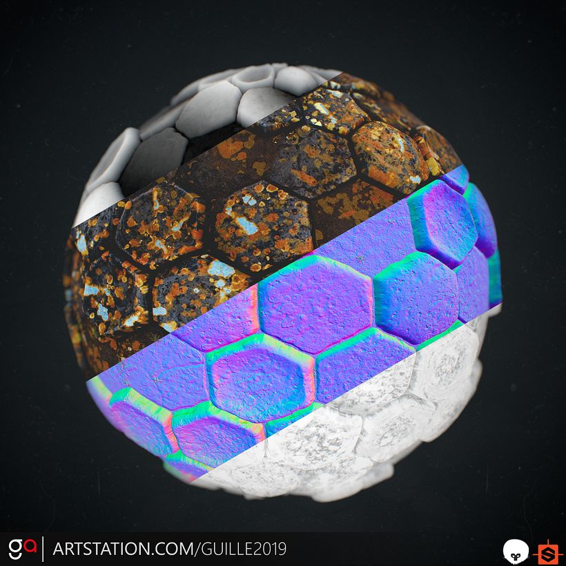 Material Calzada de Gigantes con Substance Designer 3