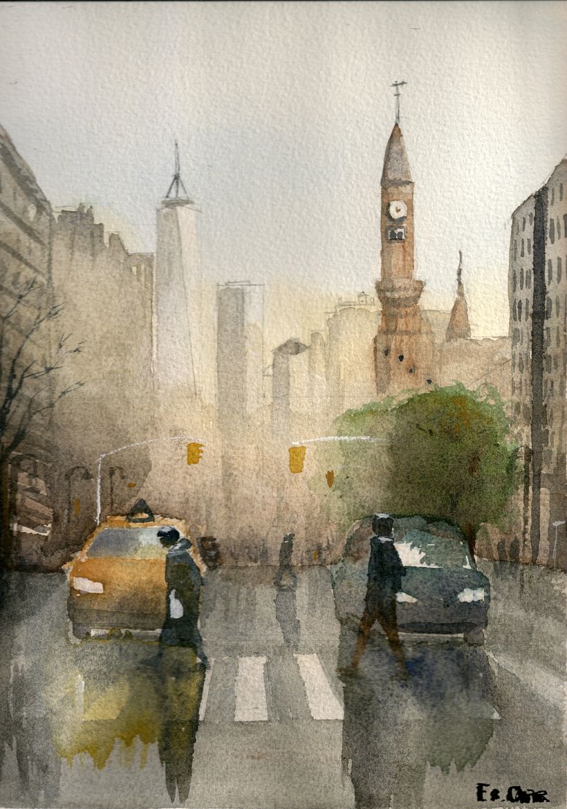 Il mio progetto del corso: Paesaggi urbani ad acquerello 7