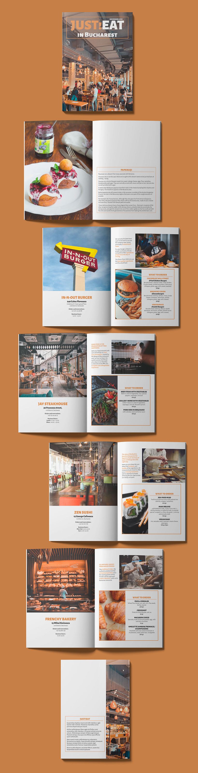 Just!Eat Magazine - My project in Editorial Design 101 course 1