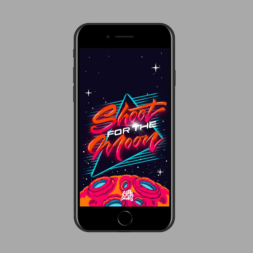 Cosmos lettering en estilo retro - Calligraphy