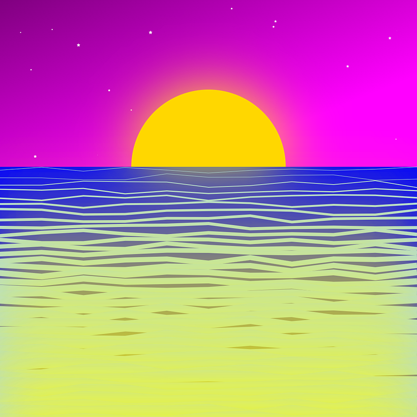 With some composition, it turned into a vaporwave sunset :)