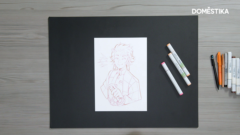 Once you’ve defined the outline, transfer the clean figure onto a weightier piece of paper.