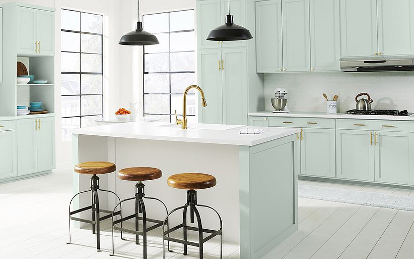 Behr chose a gentle, pacific green. Behr.