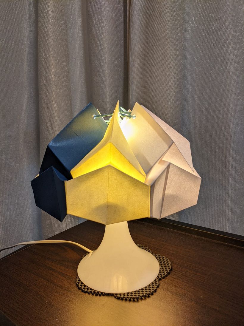 Started with a mini version for my housemate's IKEA lamp! Gonna attempt a bigger one soon :D