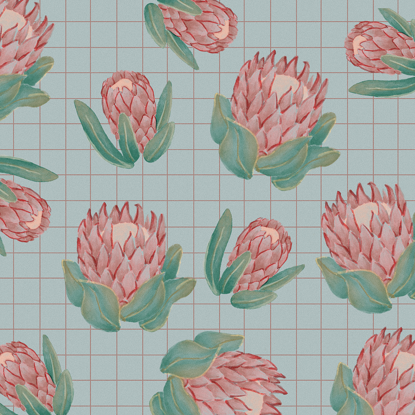 This was inspired by the Protea, a South African flower. I used the techniques I learned from this class for this piece.