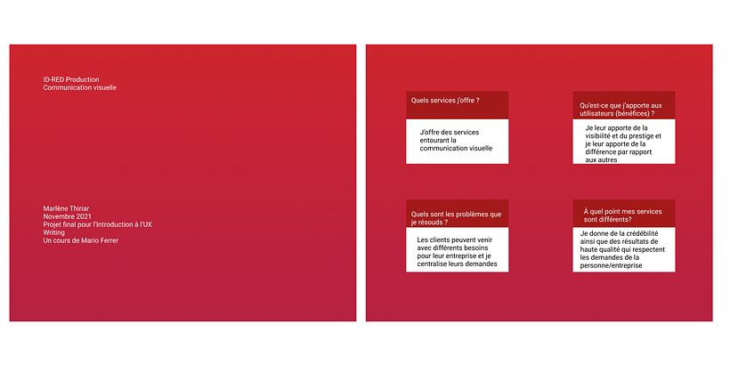 Mon projet du cours : Introduction à l’UX Writing 1