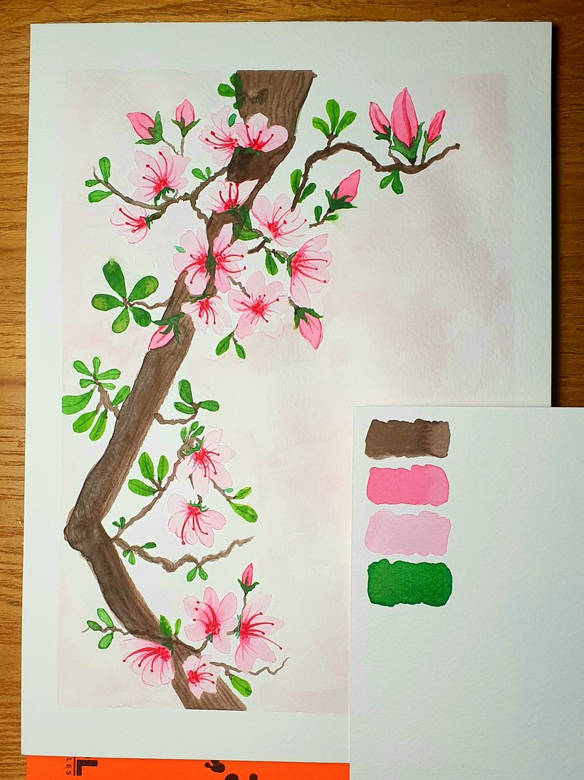 Ilustración con paleta técnica.