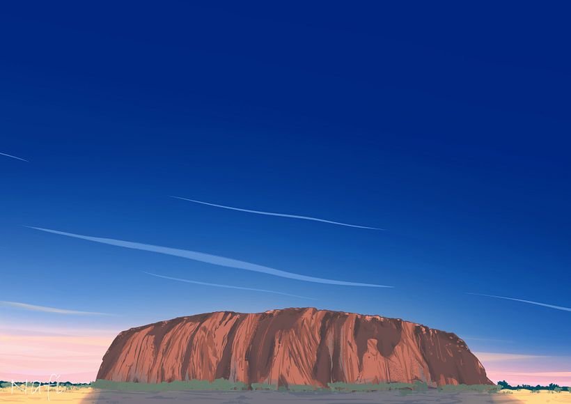 Illustration of Uluru