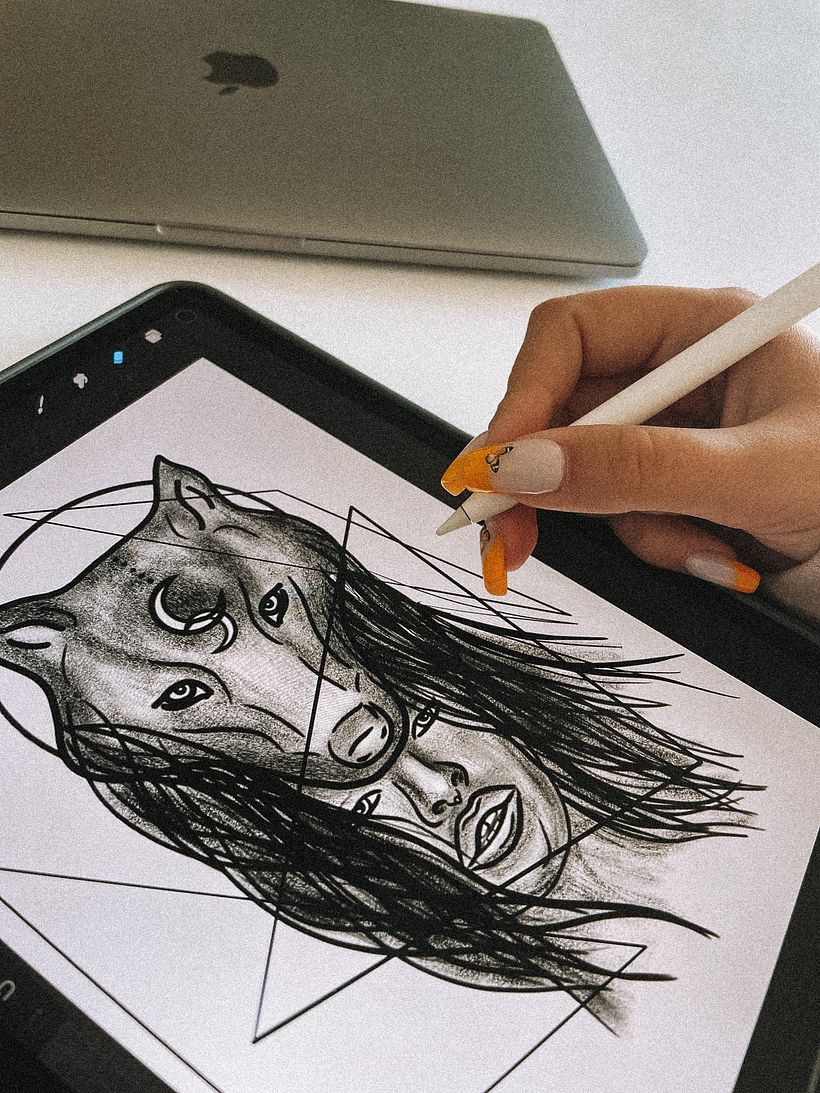Meu projeto do curso: Desenho e ilustração digital de tatuagens com o Procreate 2