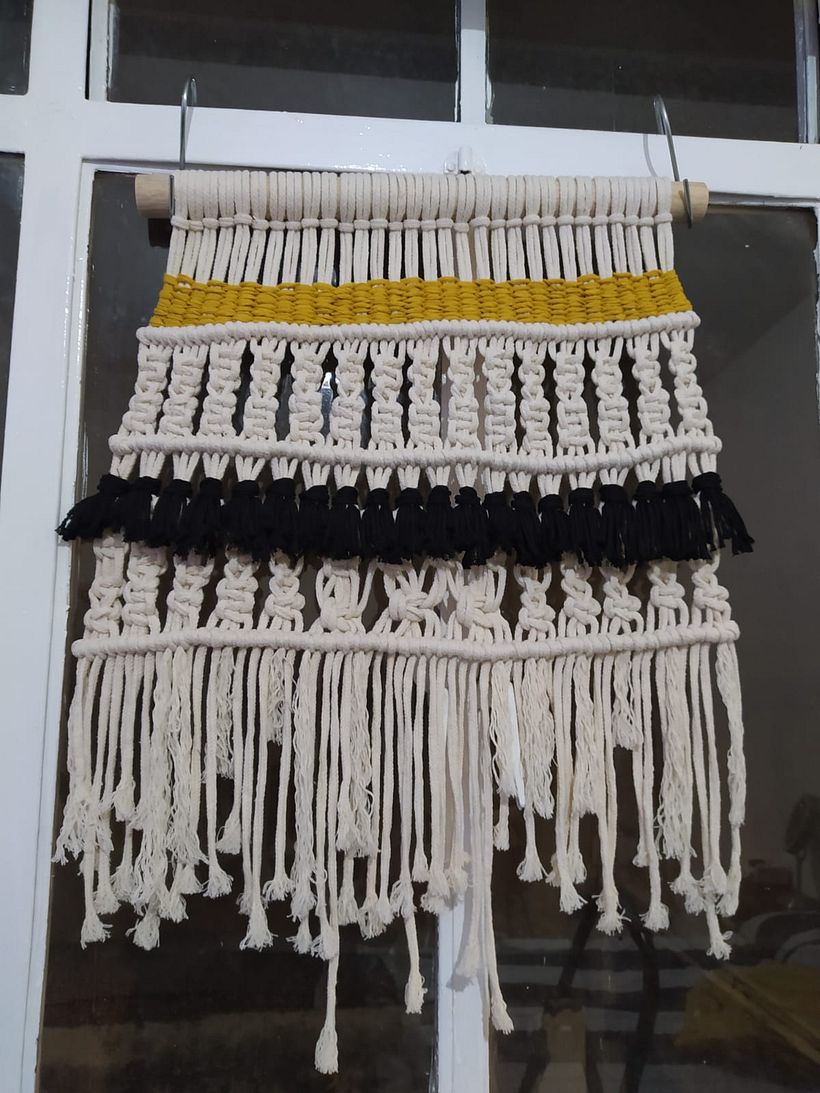 Mi Proyecto del curso: Introducción al macramé: creación de un tapiz decorativo 1