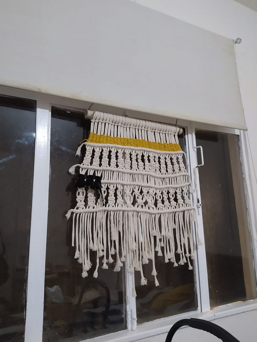 Mi Proyecto del curso: Introducción al macramé: creación de un tapiz decorativo 2