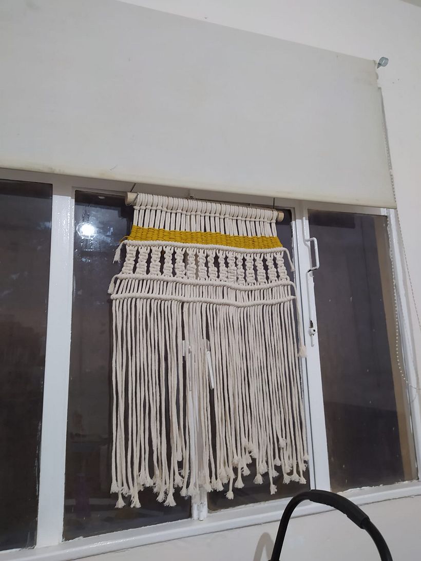 Mi Proyecto del curso: Introducción al macramé: creación de un tapiz decorativo 3