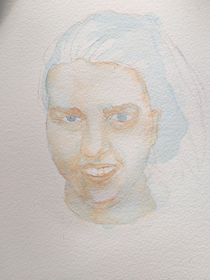 My project in Illustrated Portrait in Watercolor course 5