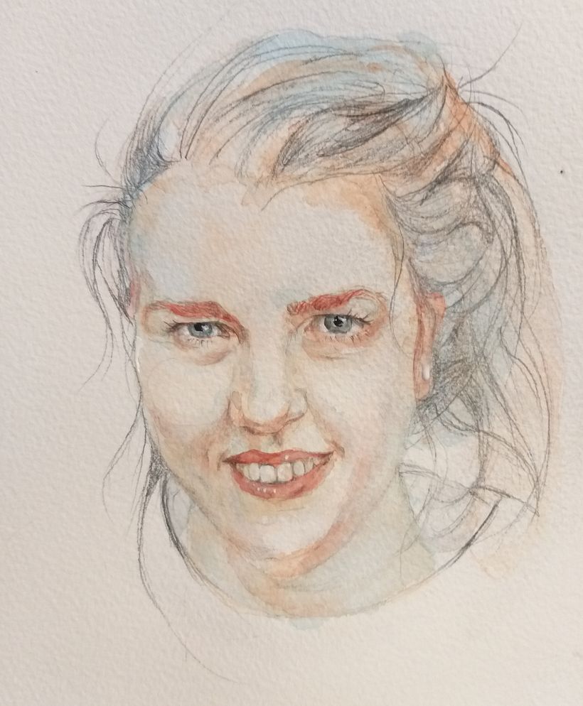 My project in Illustrated Portrait in Watercolor course 7