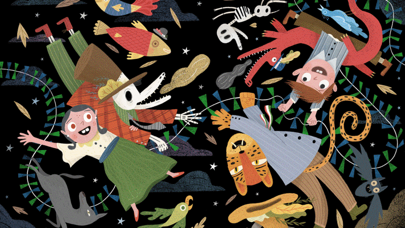 Trabajos elaborados por Luis San Vicente en el curso "Ilustración infantil para carteles". 