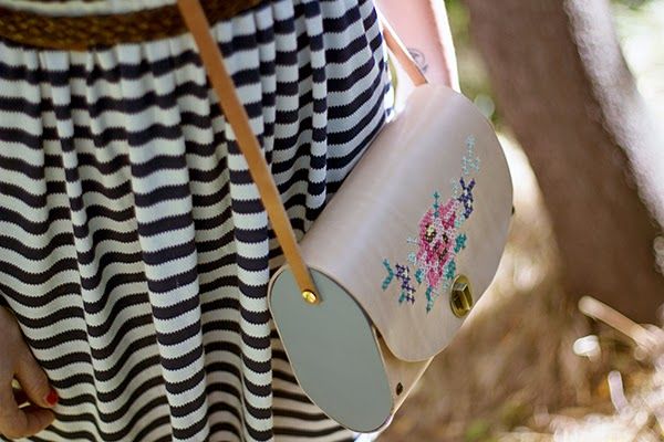 Embroidering into leather 3