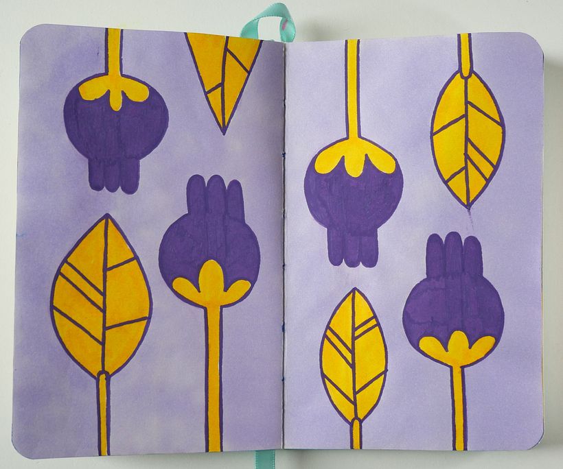 My project in Botanical Patterns in a Sketchbook: Conquer the Blank Page course 4