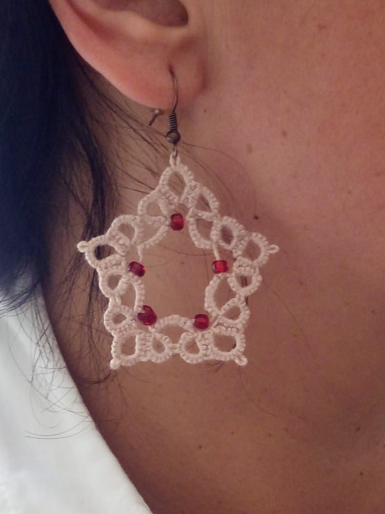 aros de frivolité para una amiga