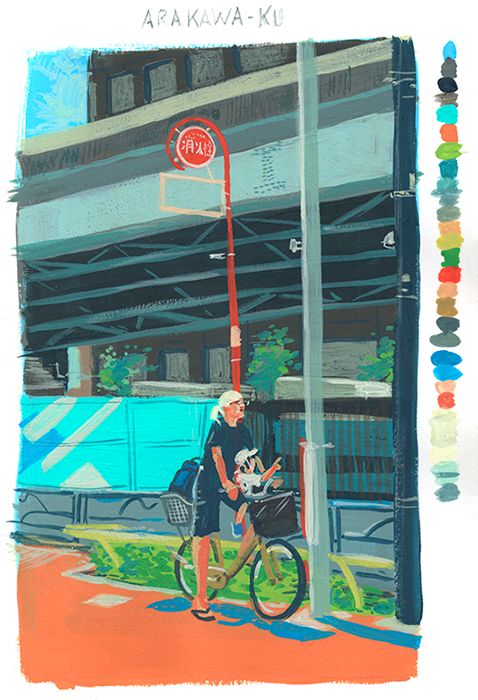 Tokyo Sketchbook Painting Studies - Personal Project.  3