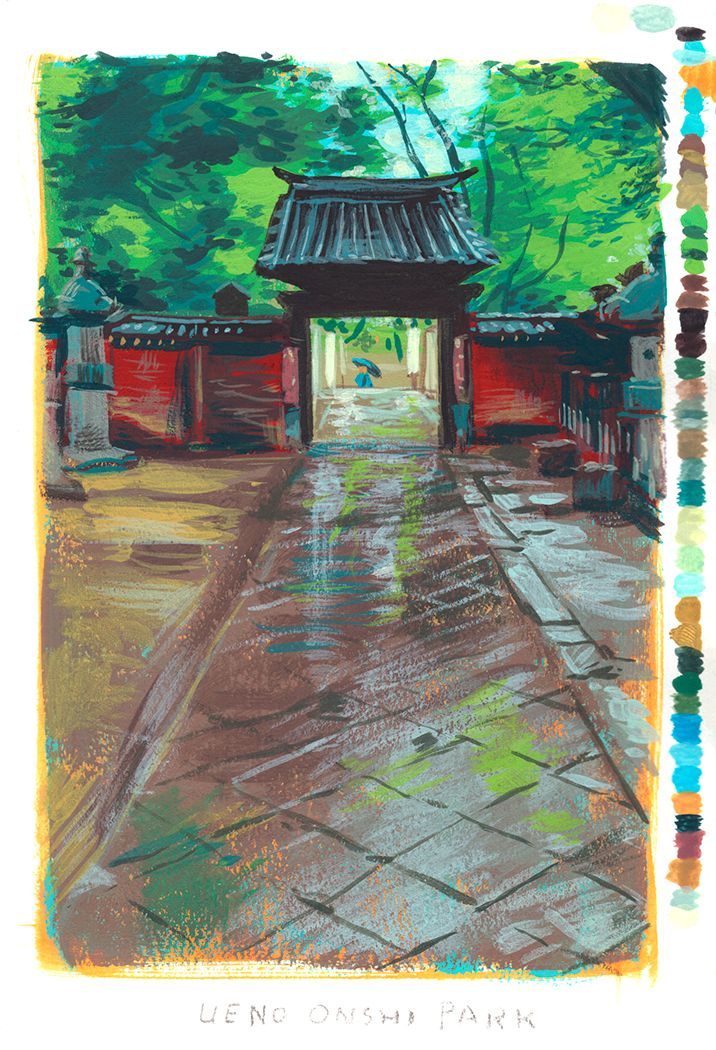 Tokyo Sketchbook Painting Studies - Personal Project.  4