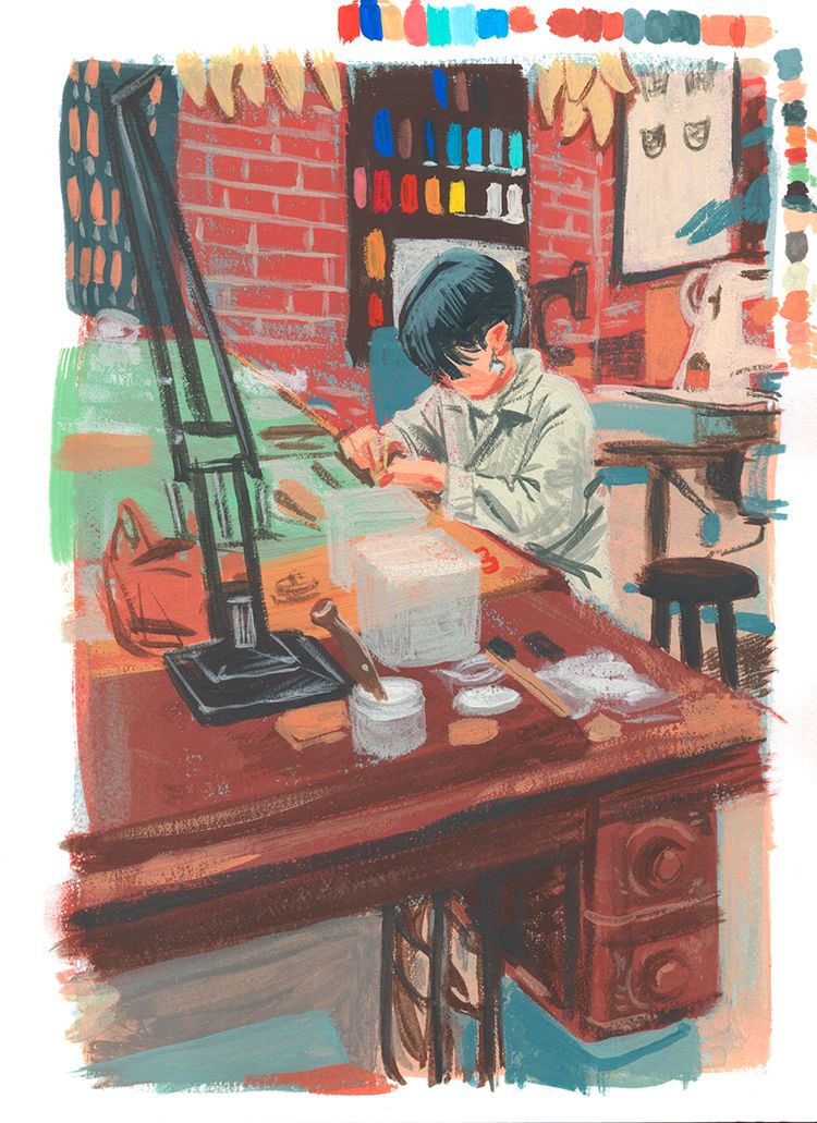 Tokyo Sketchbook Painting Studies - Personal Project.  6