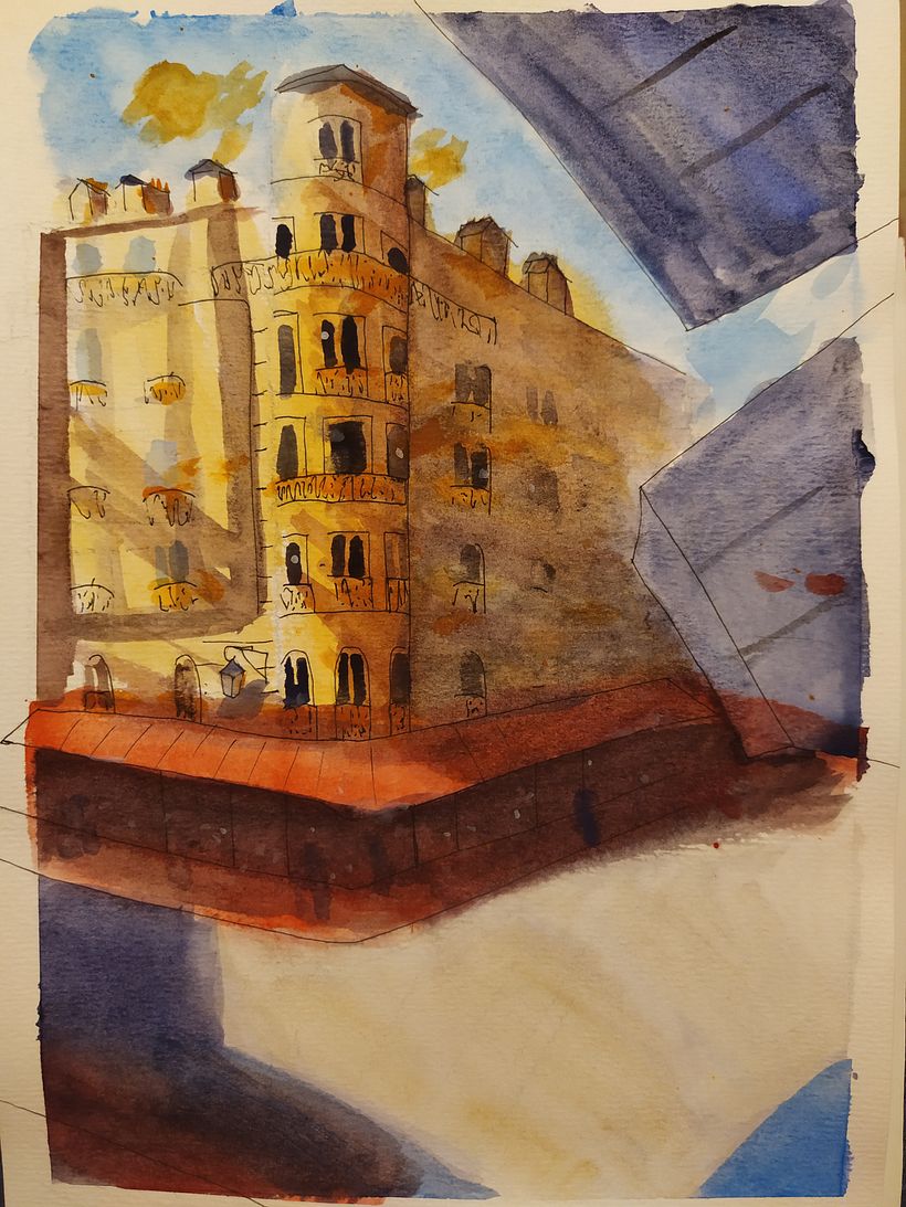My project in Architectural Sketching with Watercolor and Ink course 1