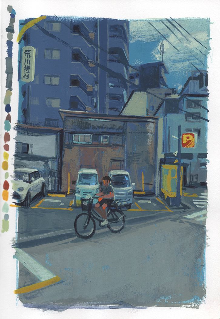 Tokyo Sketchbook Painting Studies - Personal Project.  12