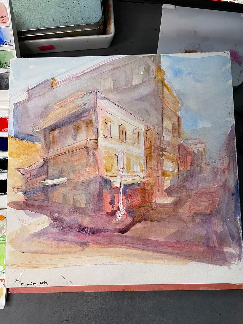 My project in Architectural Sketching with Watercolor and Ink course 3