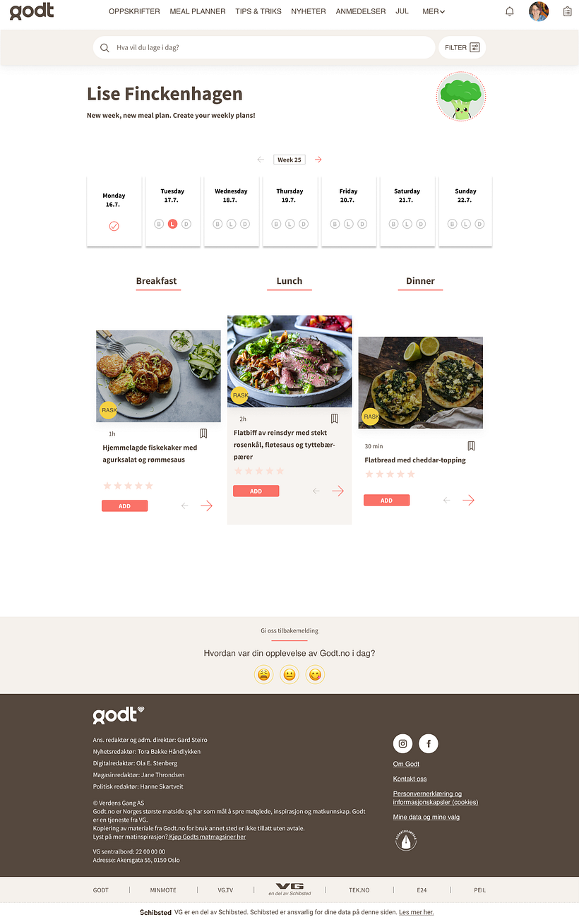 Food related site with recipes and articles  7