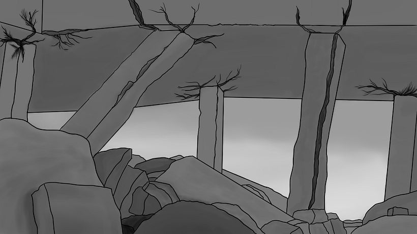 Construcciones destruidas por la explosión