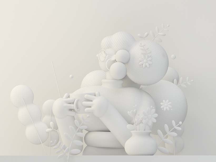 Coffee with Nature: My Project in Bring Playful 3D Illustrations to life. 3