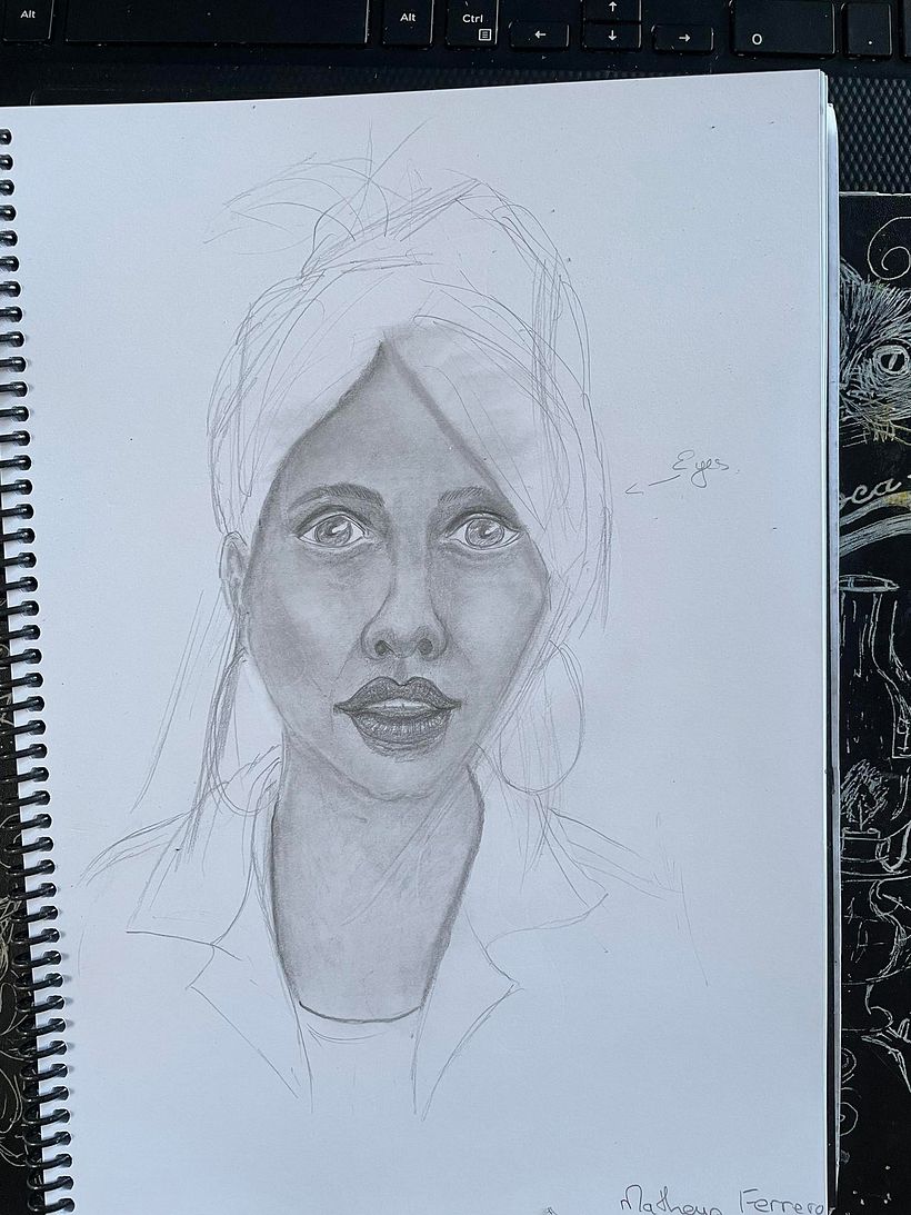 My project in Portrait Sketchbooking: Explore the Human Face course 4
